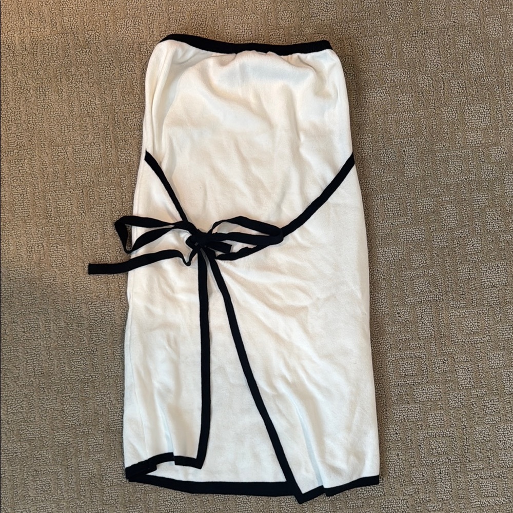 White dress with Black Trim
